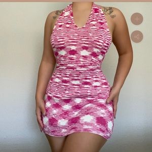 Halter Sweater Mini Dress